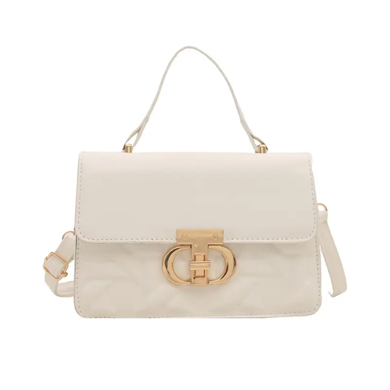 Pink Quilted Women's Crossbody Bag with Gold Clasp
