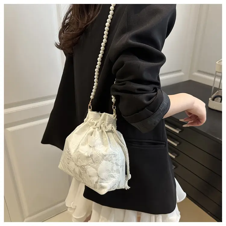 Blue Floral Western Bucket Bag for Women Spring 2025 luggage and leather goods — feature 6