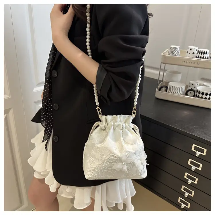 Blue Floral Western Bucket Bag for Women Spring 2025 luggage and leather goods — feature 8