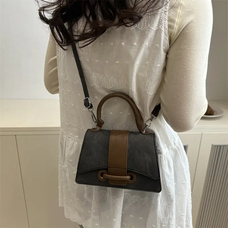 2025 Spring Women's Blue Grey Square Crossbody Bag