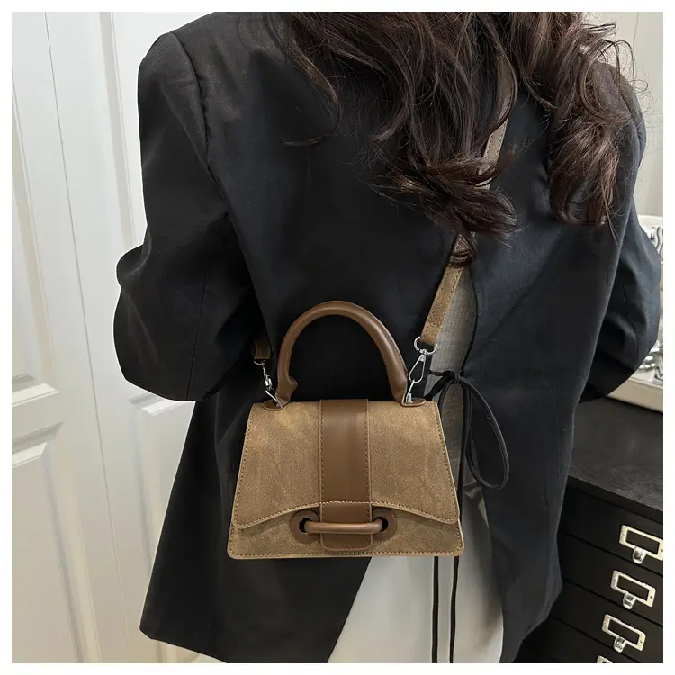 2025 Spring Women's Blue Grey Square Crossbody Bag — feature 13