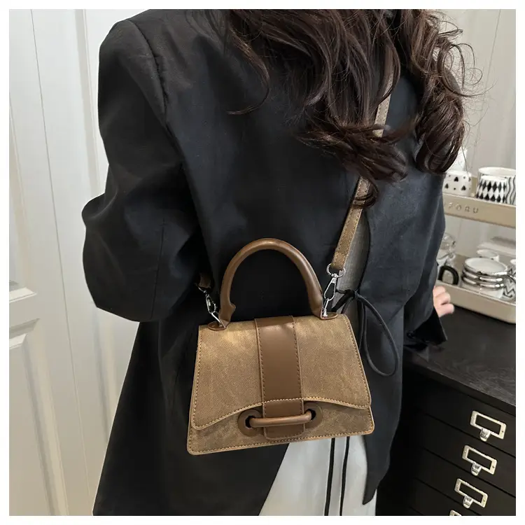 2025 Spring Women's Blue Grey Square Crossbody Bag — feature 14