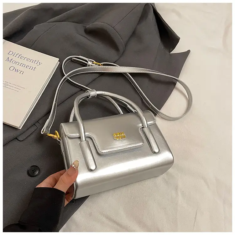 Silver Square Shoulder Bag 2026 Spring Summer New Fashion - Image 9