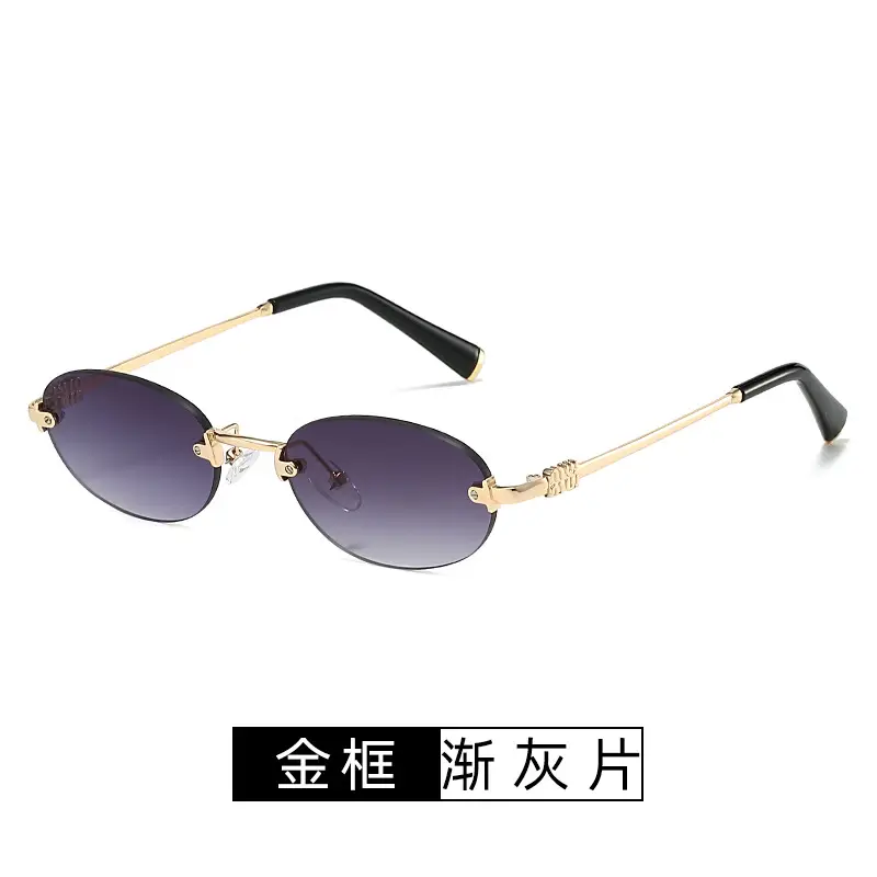 Trendy High-End Frameless Sunglasses for Women - Image 2