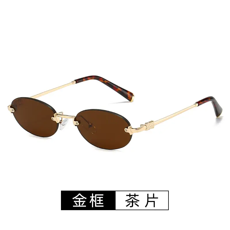 Trendy High-End Frameless Sunglasses for Women - Image 3