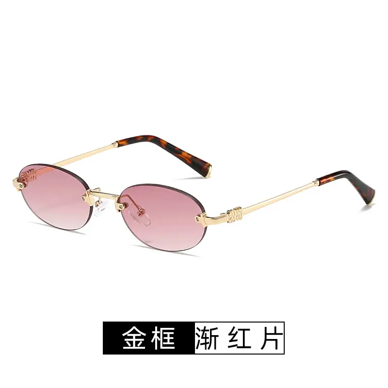 Trendy High-End Frameless Sunglasses for Women - Image 5