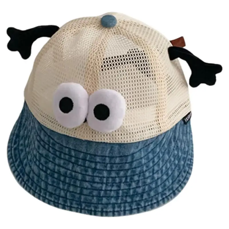Kids Mesh Sun Hat with Big Brim & Eye Patches - Image 8
