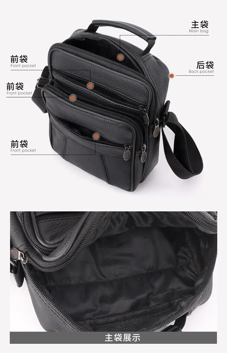 Men's Multi-Color Crossbody Bag 7.9" Tablet Friendly — feature 13