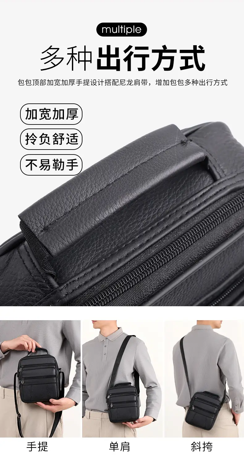 Men's Multi-Color Crossbody Bag 7.9" Tablet Friendly — feature 14