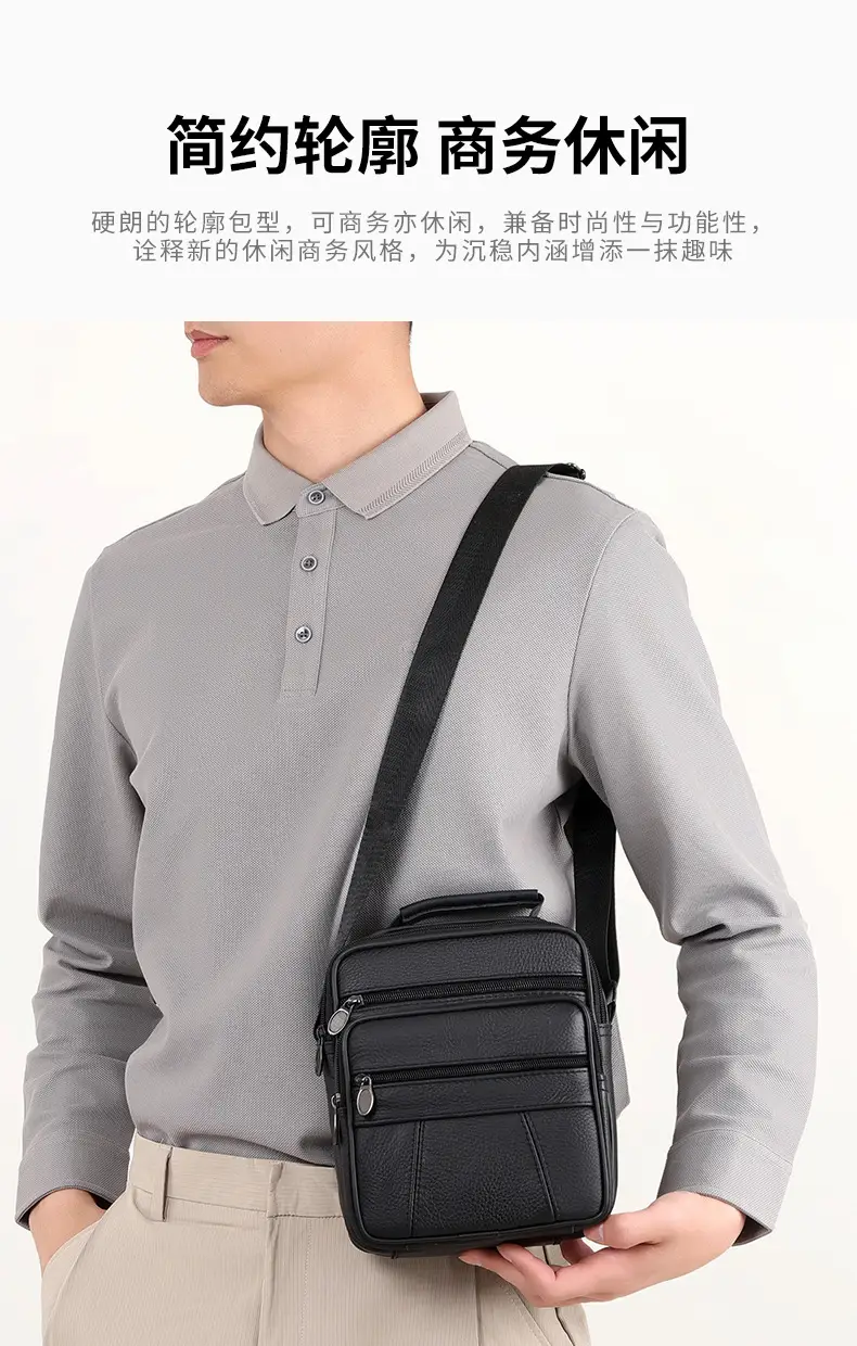 Men's Multi-Color Crossbody Bag 7.9" Tablet Friendly — feature 2