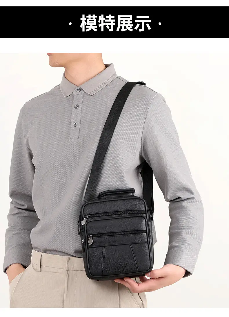 Men's Multi-Color Crossbody Bag 7.9" Tablet Friendly — feature 21