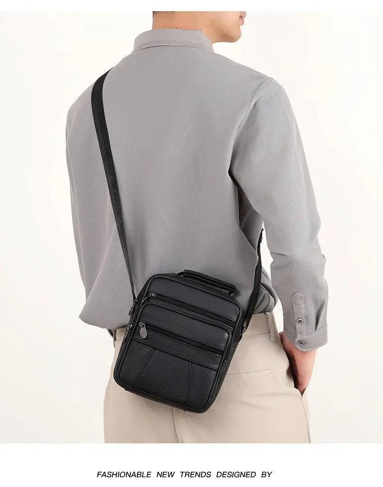 Men's Multi-Color Crossbody Bag 7.9" Tablet Friendly — feature 22