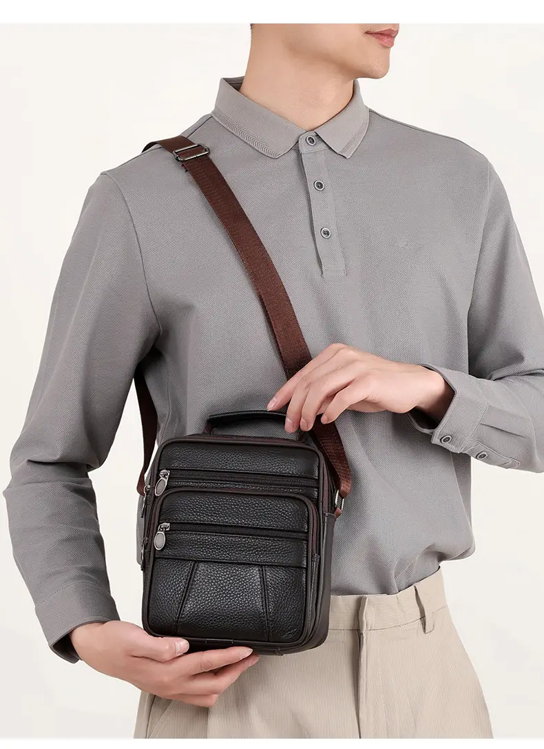 Men's Multi-Color Crossbody Bag 7.9" Tablet Friendly — feature 24