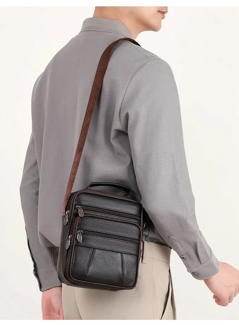 Men's Multi-Color Crossbody Bag 7.9" Tablet Friendly — feature 25