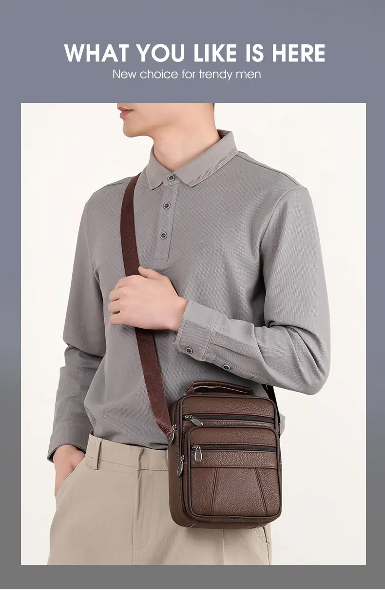 Men's Multi-Color Crossbody Bag 7.9" Tablet Friendly — feature 26