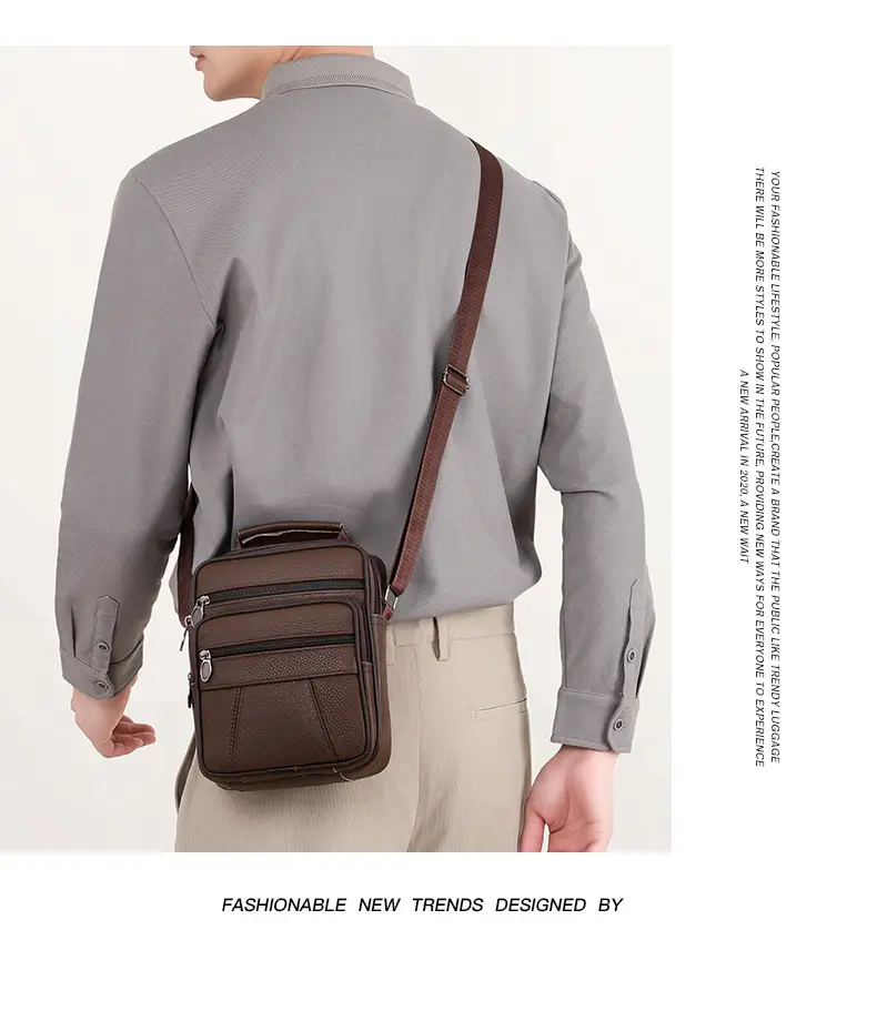 Men's Multi-Color Crossbody Bag 7.9" Tablet Friendly — feature 27