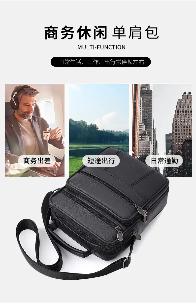 Men's Multi-Color Crossbody Bag 7.9" Tablet Friendly — feature 5