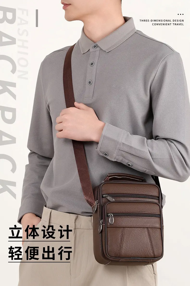 Men's Multi-Color Crossbody Bag 7.9" Tablet Friendly — feature 7