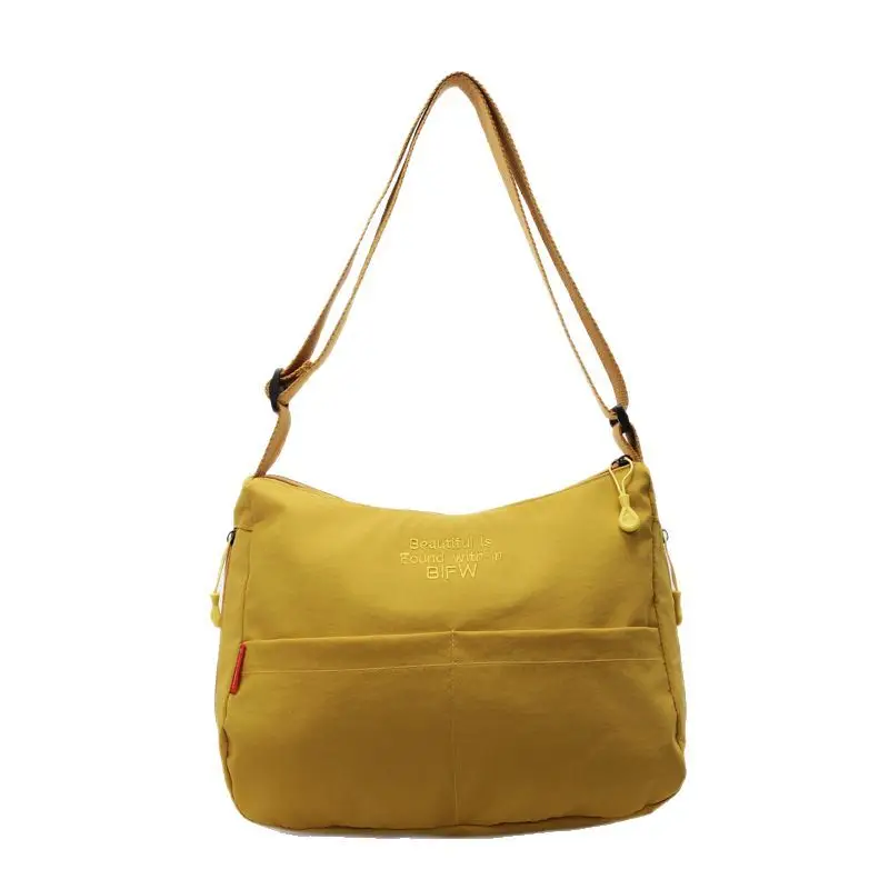Yellow Japanese Style Shoulder Bag for Women - Image 9