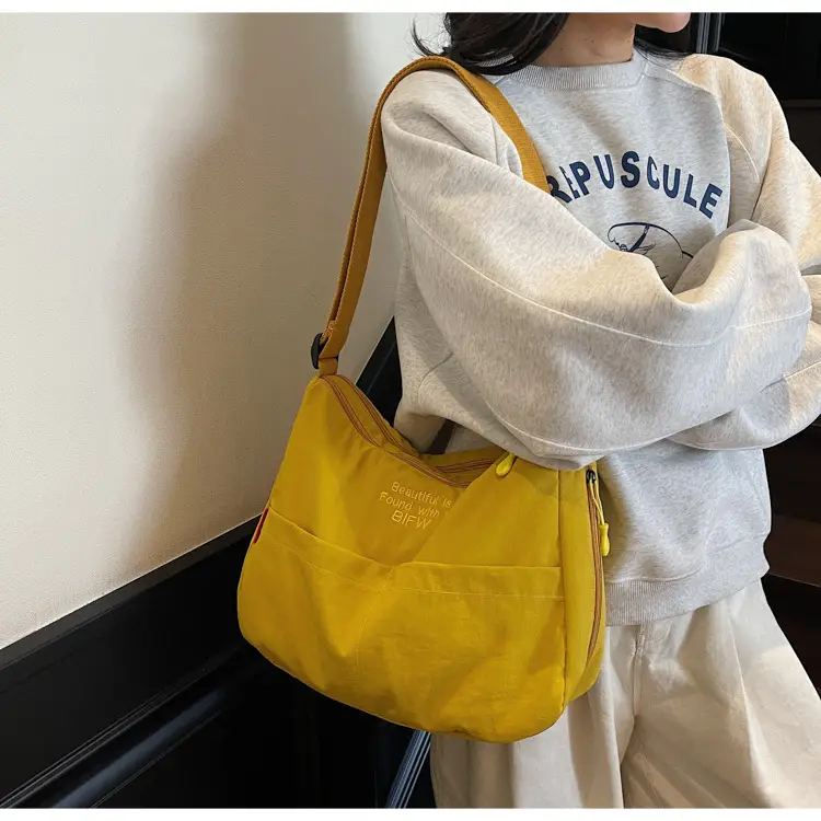 Yellow Japanese Style Shoulder Bag for Women — feature 24