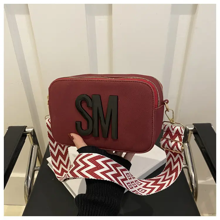 Women Letter Small Crossbody Bag with Zigzag Strap — feature 11