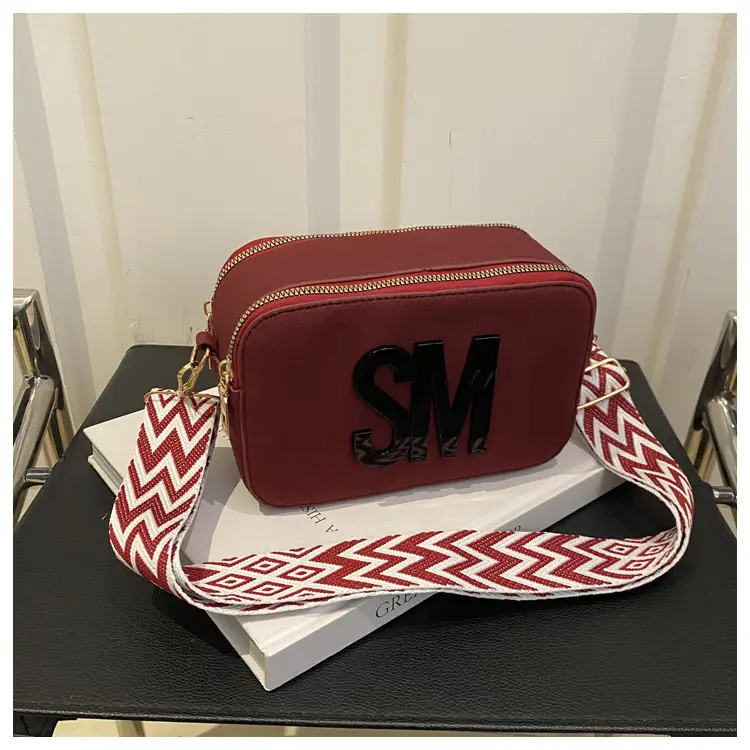 Women Letter Small Crossbody Bag with Zigzag Strap — feature 12