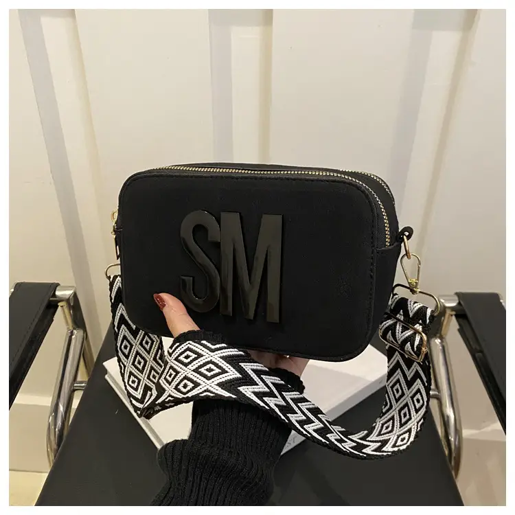 Women Letter Small Crossbody Bag with Zigzag Strap — feature 13