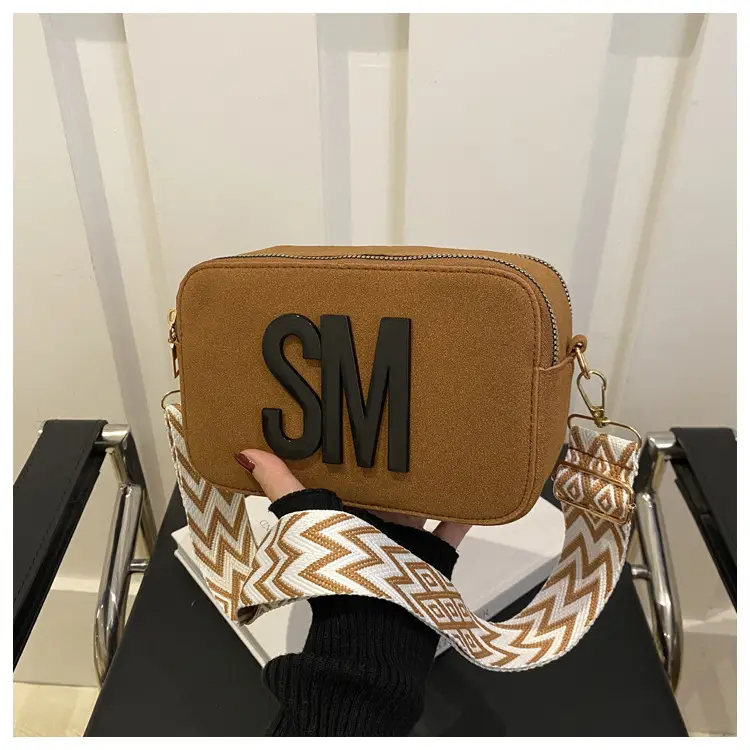 Women Letter Small Crossbody Bag with Zigzag Strap — feature 15