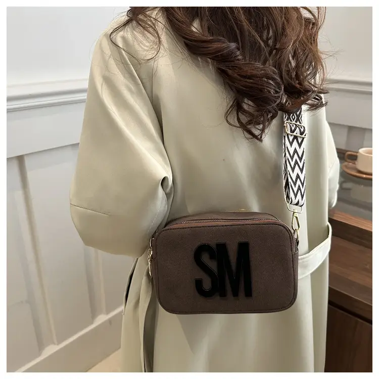 Women Letter Small Crossbody Bag with Zigzag Strap — feature 21
