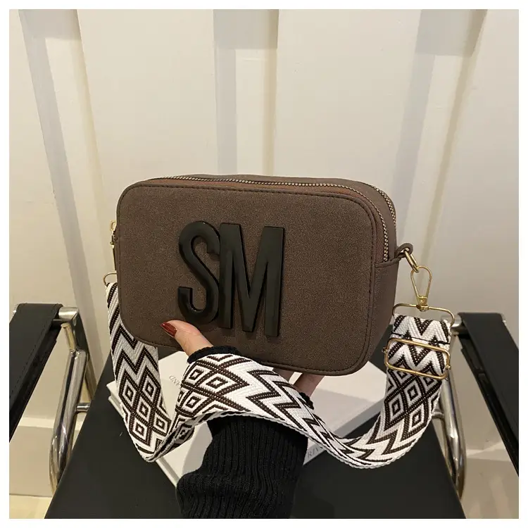 Women Letter Small Crossbody Bag with Zigzag Strap — feature 9