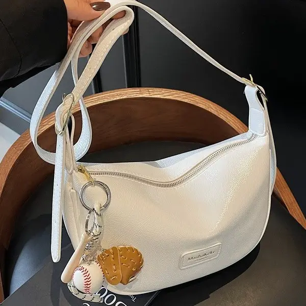 Pink PU Leather Shoulder Bag for Women 2026
