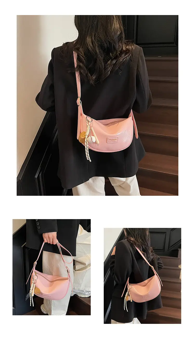 Pink PU Leather Shoulder Bag for Women 2026 — feature 12