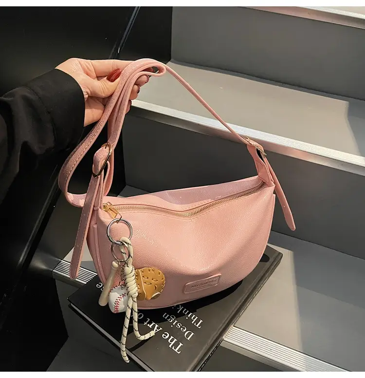 Pink PU Leather Shoulder Bag for Women 2026 — feature 14