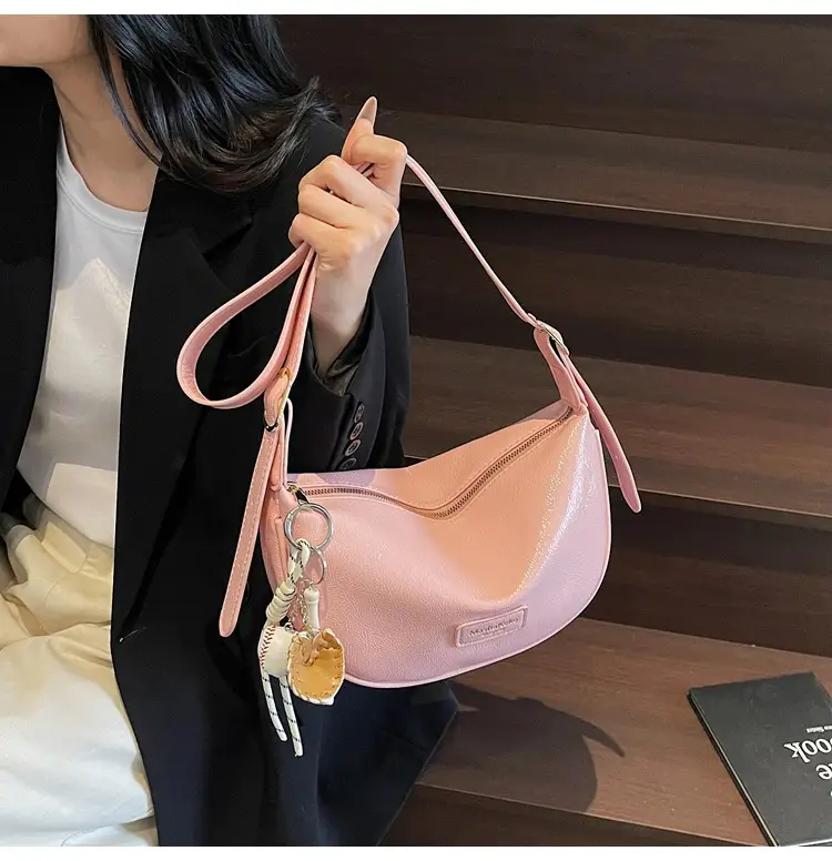 Pink PU Leather Shoulder Bag for Women 2026 — feature 19