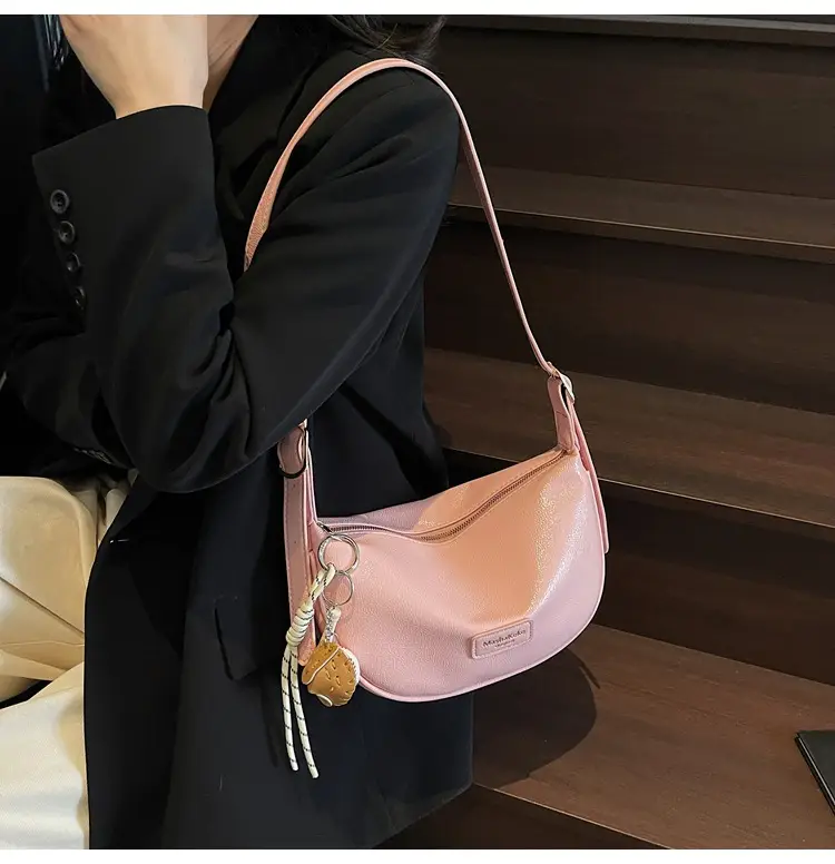 Pink PU Leather Shoulder Bag for Women 2026 — feature 20