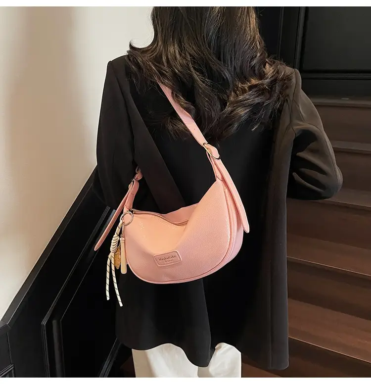 Pink PU Leather Shoulder Bag for Women 2026 — feature 21