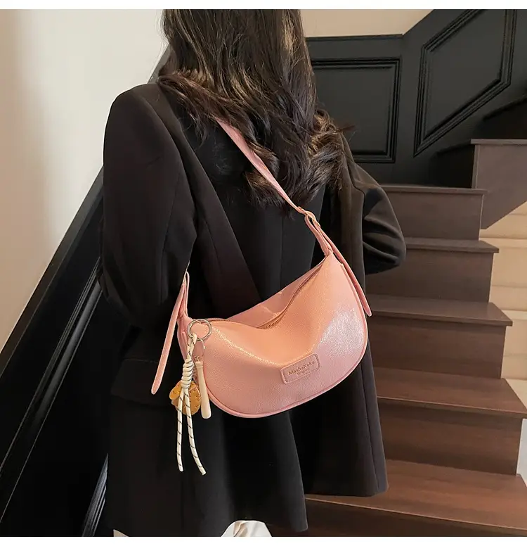Pink PU Leather Shoulder Bag for Women 2026 — feature 22