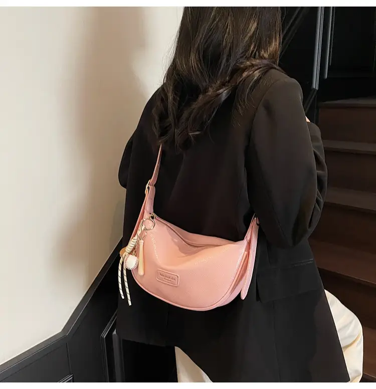 Pink PU Leather Shoulder Bag for Women 2026 — feature 23