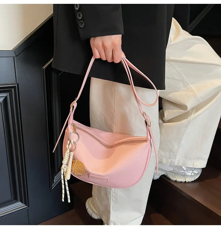 Pink PU Leather Shoulder Bag for Women 2026 — feature 24