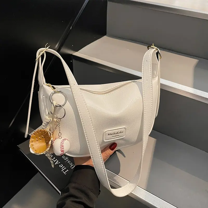 Pink PU Leather Shoulder Bag for Women 2026
