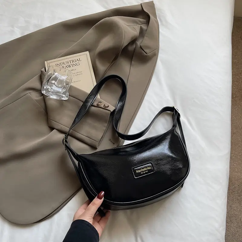Pink PU Leather Shoulder Bag for Women 2026