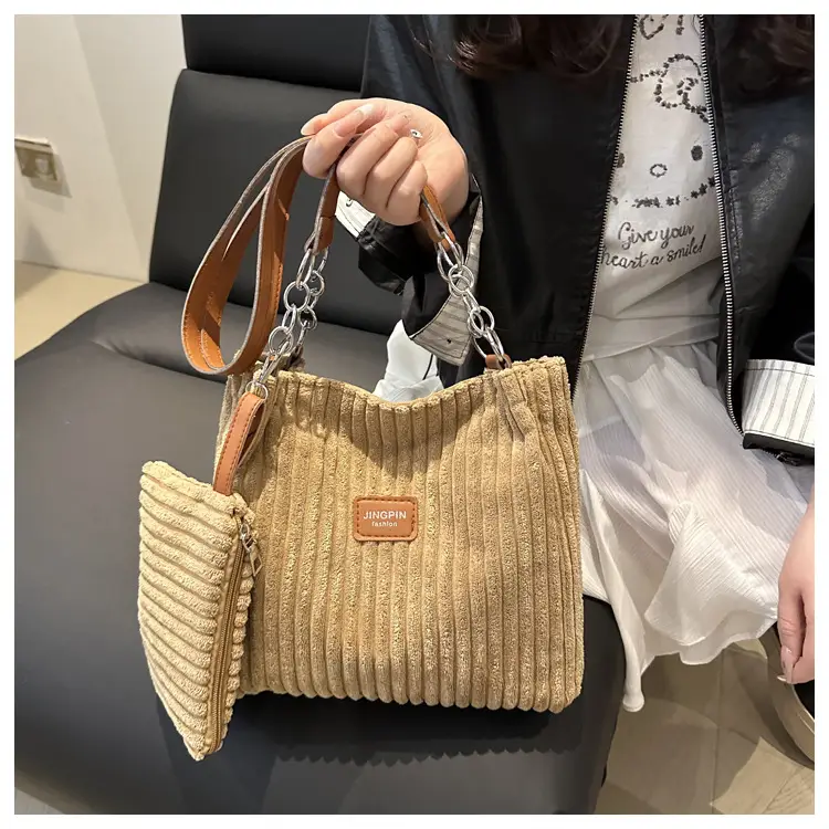 Trendy Women's Beige Faux Fur Shoulder Bag with Crossbody Strap — feature 14