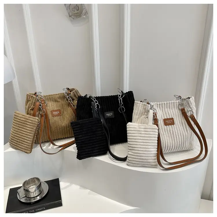 Trendy Women's Beige Faux Fur Shoulder Bag with Crossbody Strap — feature 18