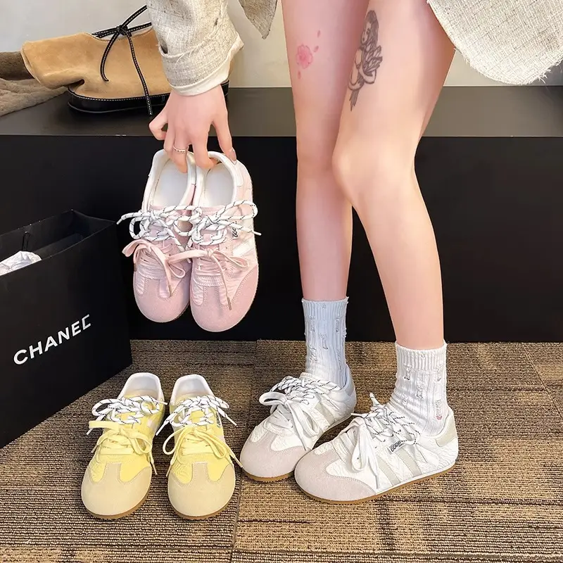 Desun Shoes Women's 2025 Spring New Lace-up Shoes Soft Sole Lightweight Casual Sports Shoes Retro Forrest Gump Shoes - Image 6