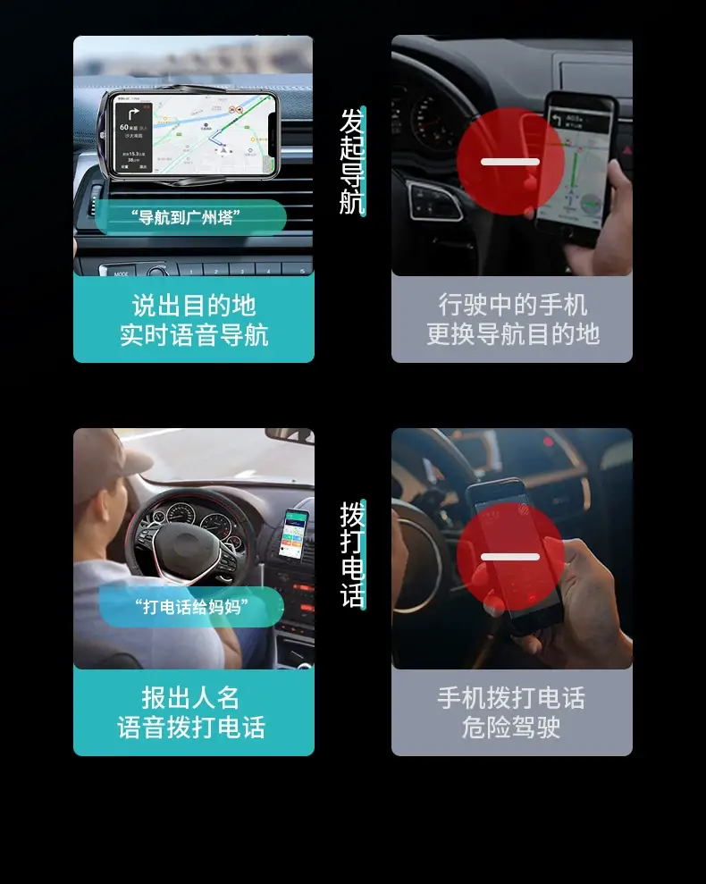 Car Phone Holder with Fast Charging & Wireless Charger — feature 17