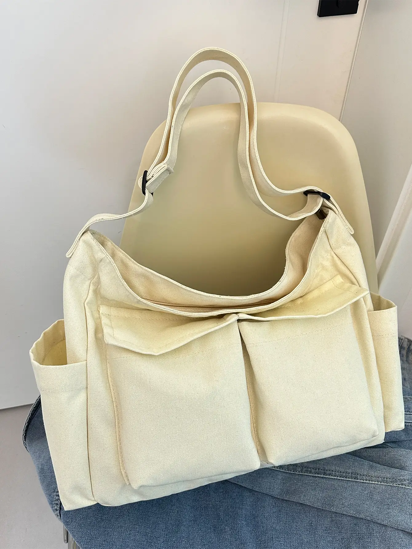 Green Canvas Crossbody Bag for Women Large Capacity 2025 - Image 6