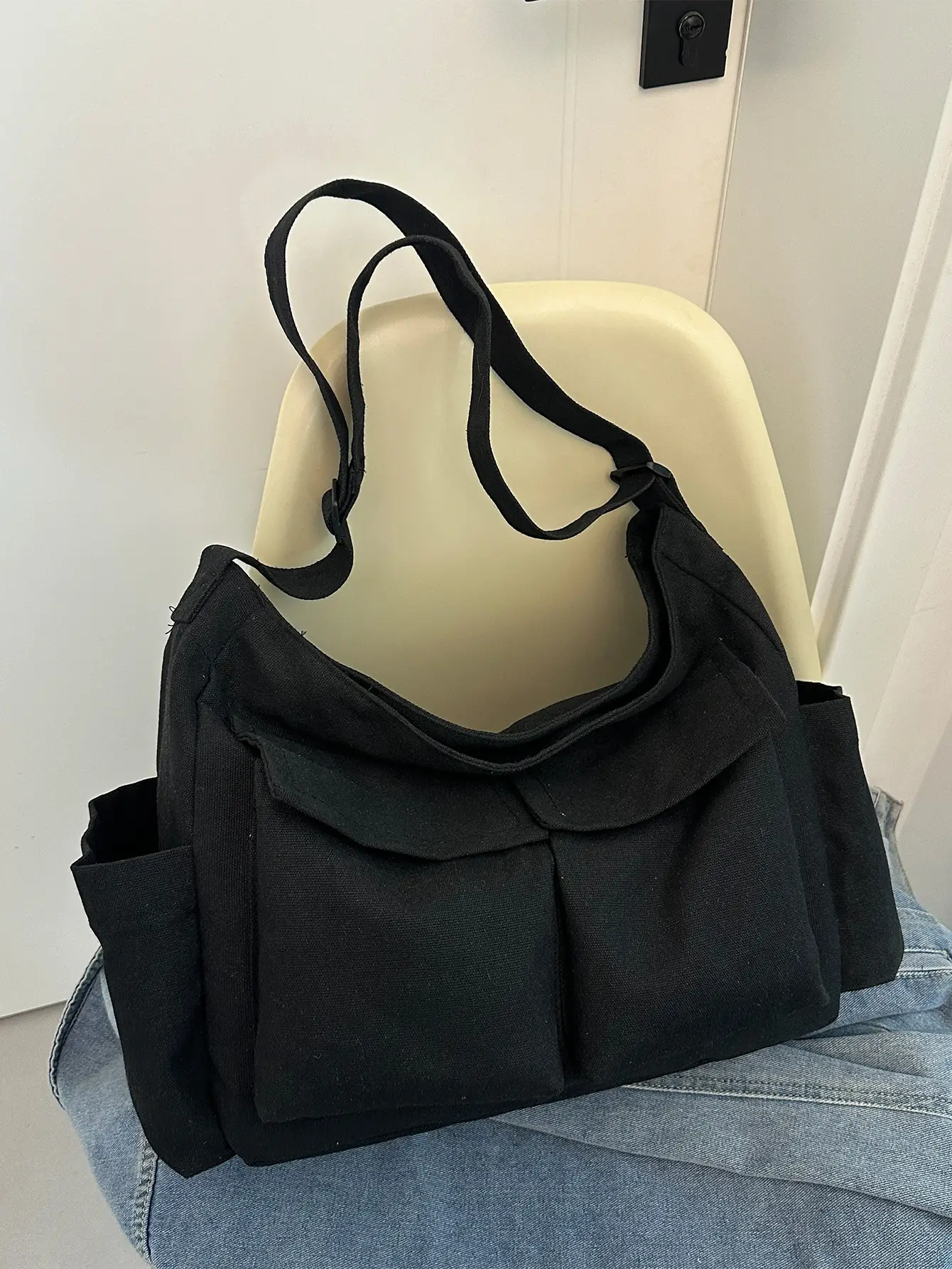 Green Canvas Crossbody Bag for Women Large Capacity 2025 - Image 8