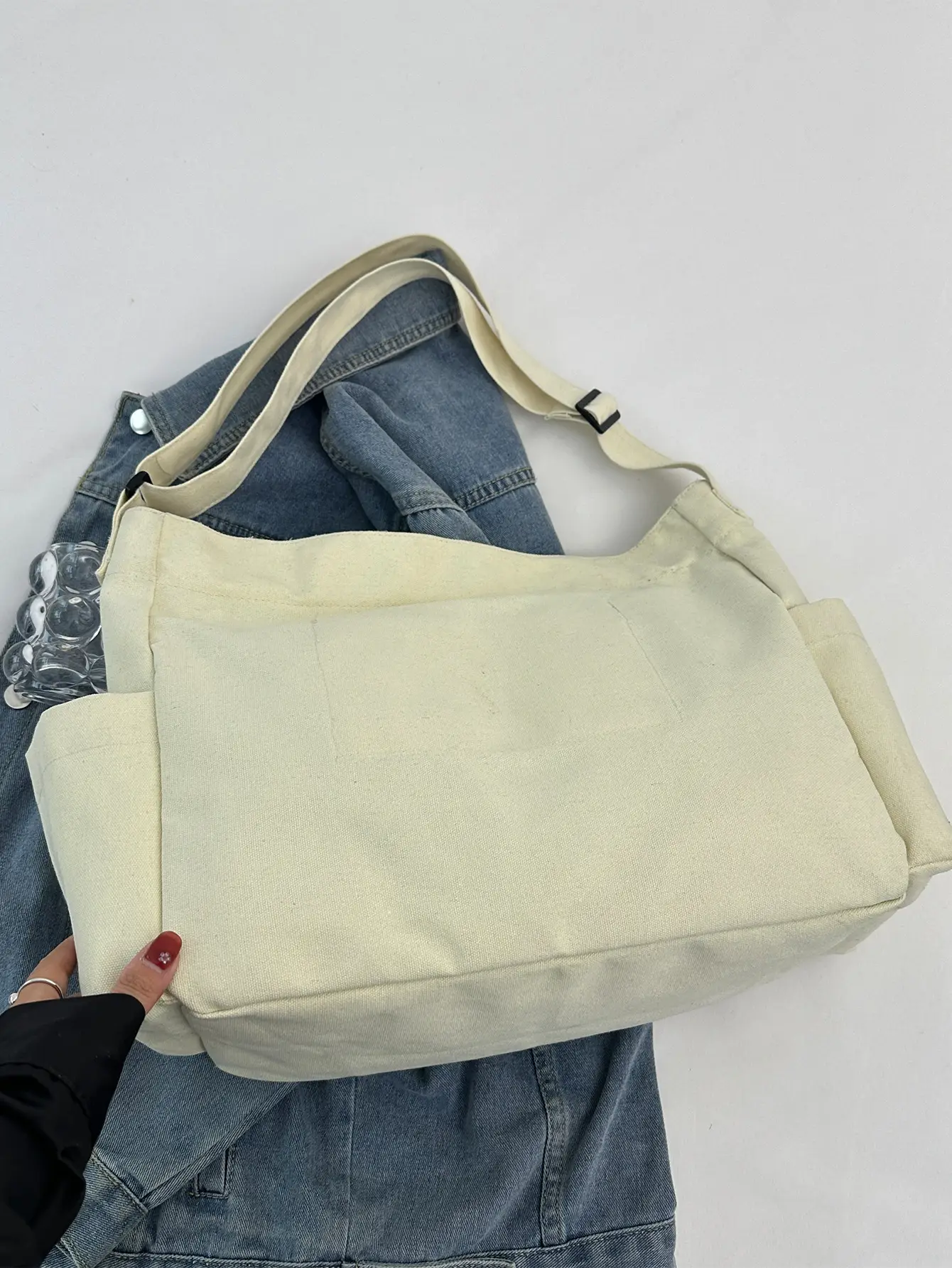 Green Canvas Crossbody Bag for Women Large Capacity 2025 — feature 12
