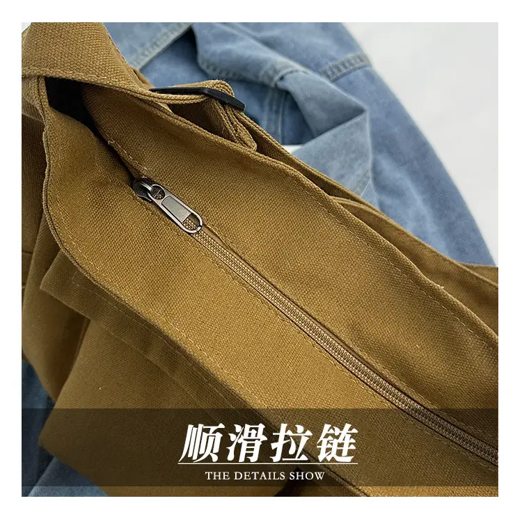 Green Canvas Crossbody Bag for Women Large Capacity 2025 — feature 33