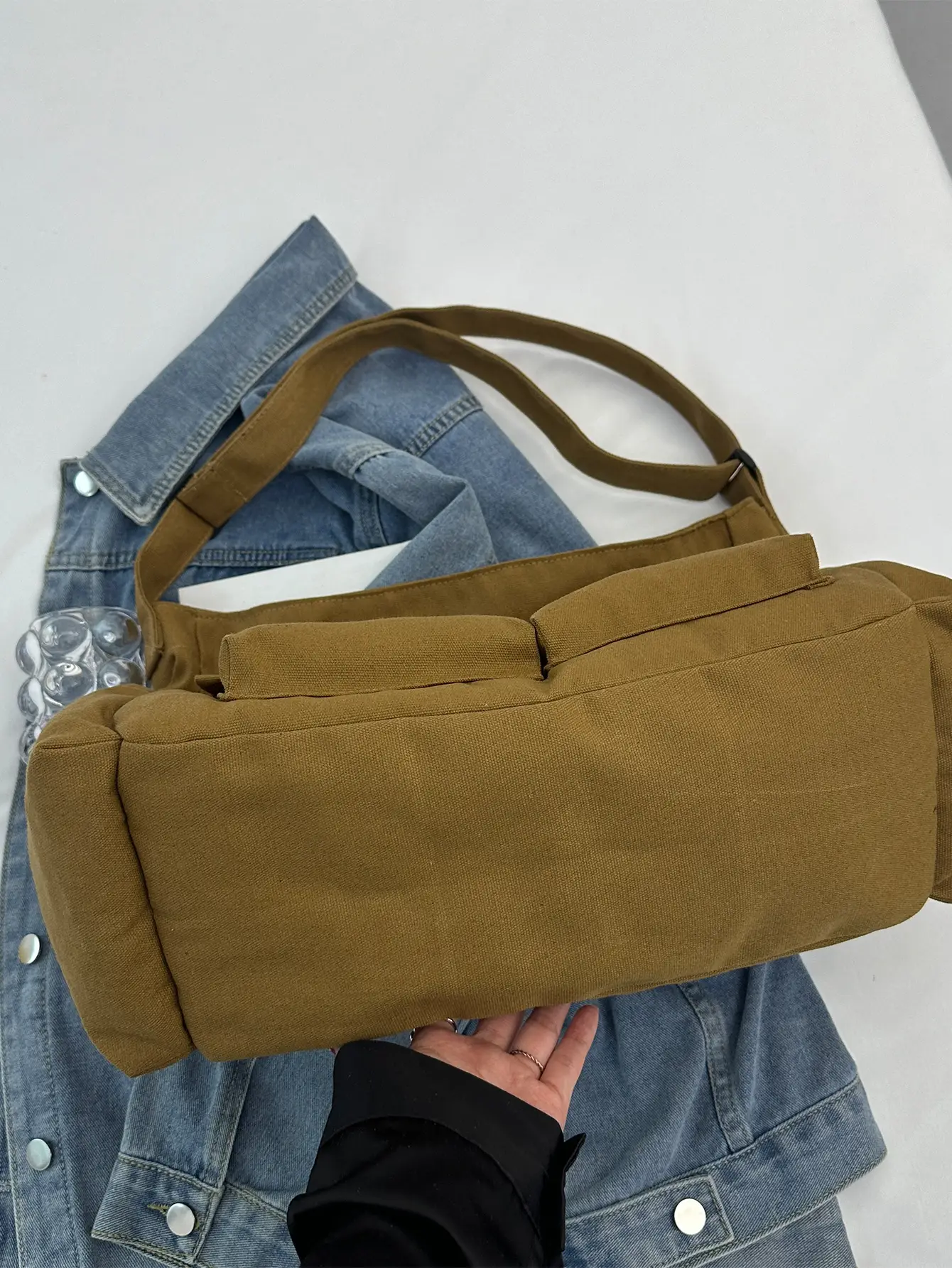 Green Canvas Crossbody Bag for Women Large Capacity 2025 — feature 39